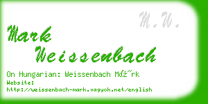 mark weissenbach business card